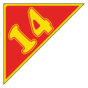 Angle Year Sticker Yellow Red 14
